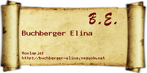 Buchberger Elina névjegykártya